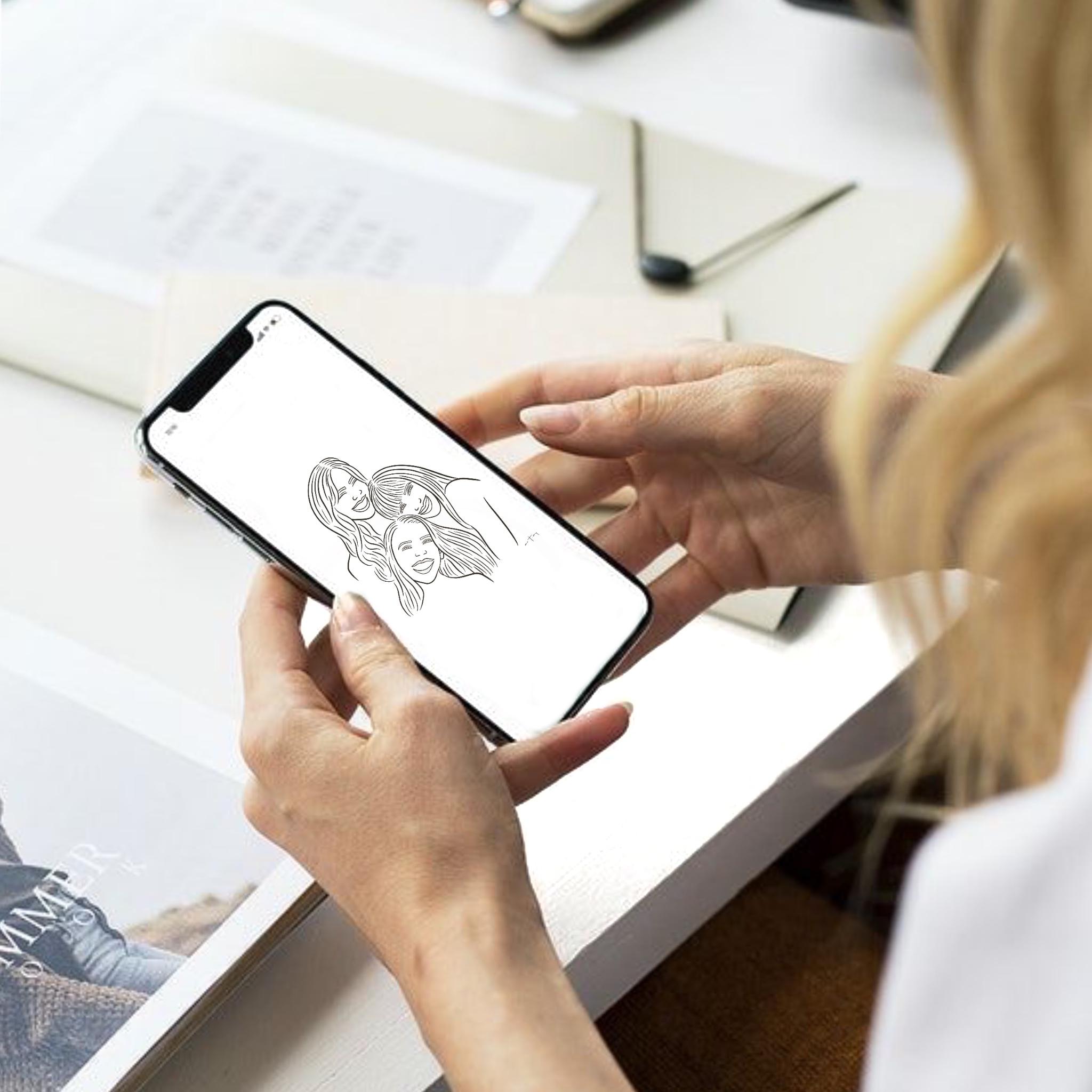 Black Line Drawing - Image 6