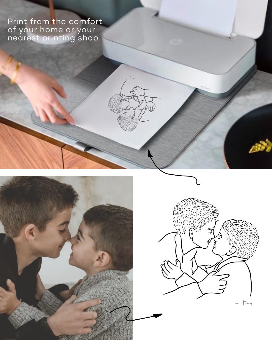 Black Line Drawing - Image 4